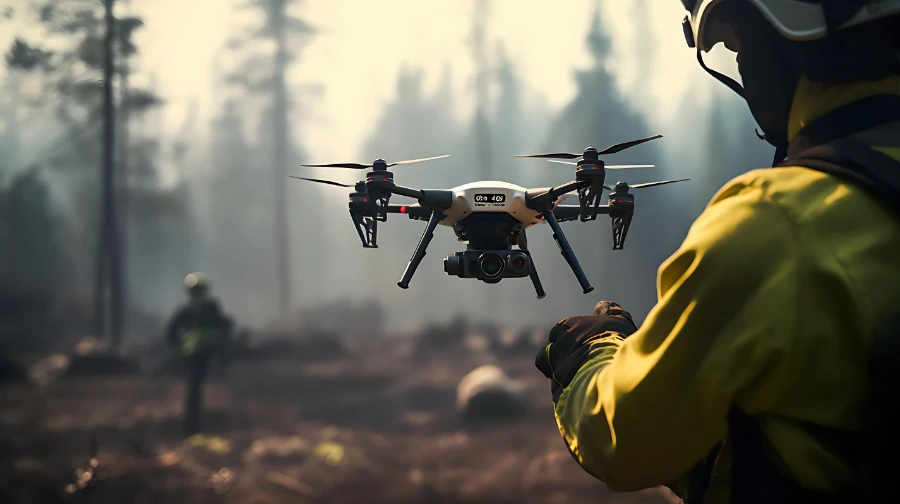 The Role of Drones and AI in Firefighting