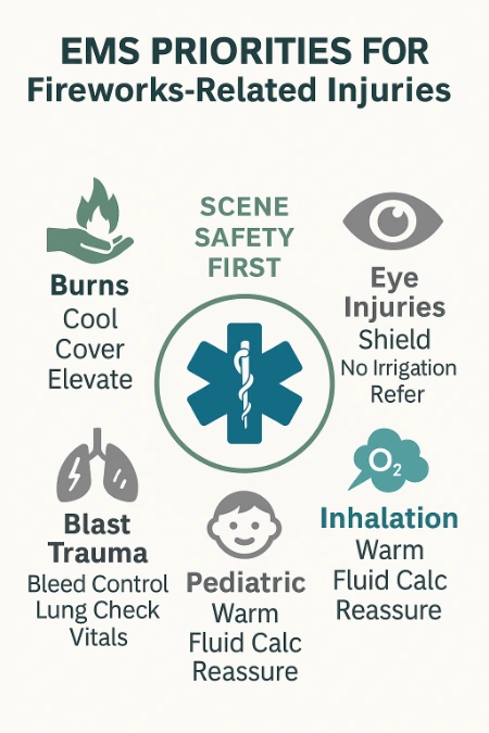 EMS Priorities for Fireworks-Related Injuries
